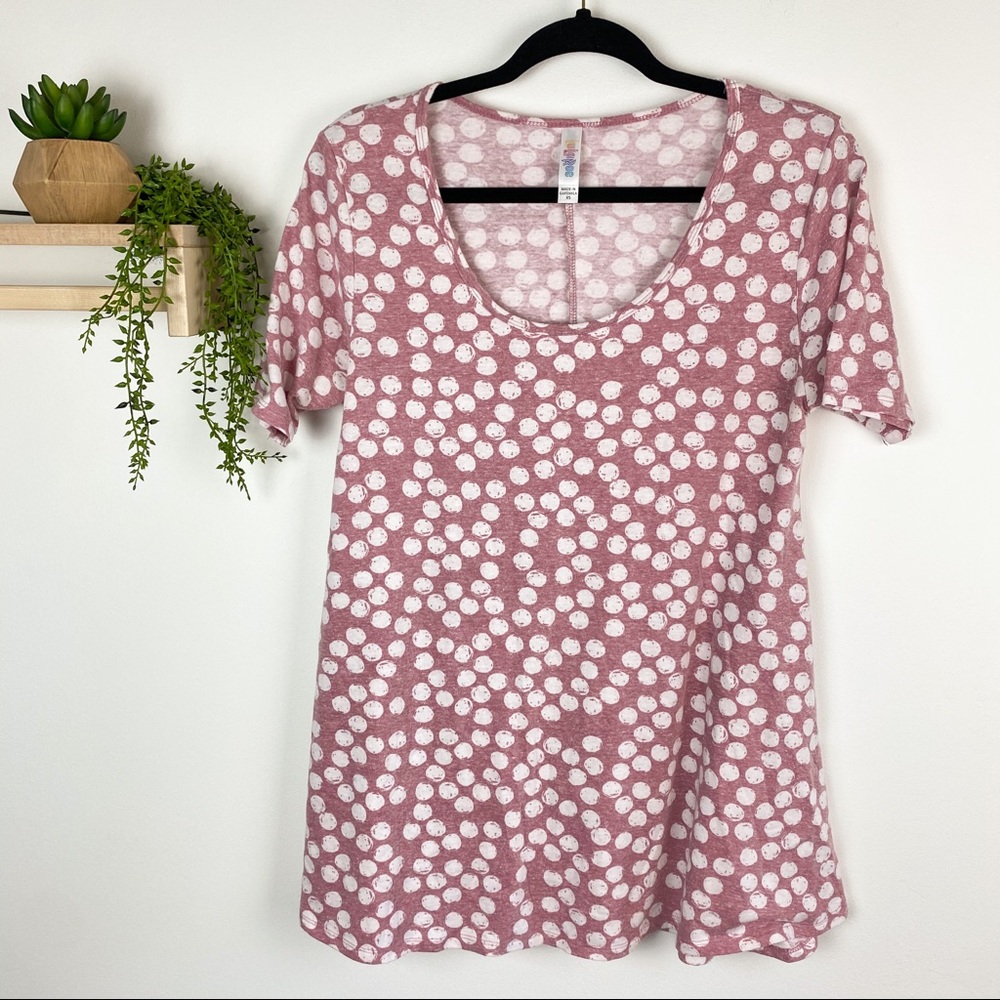 LuLaRoe mauve polka dot top size XS‎